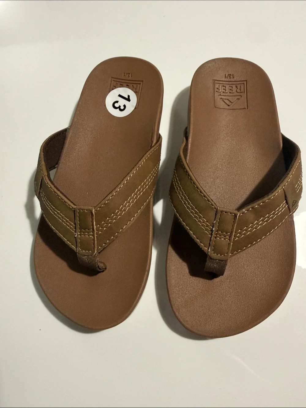 Reef Kids Brown Flip Flop Sandals Sz 13/1